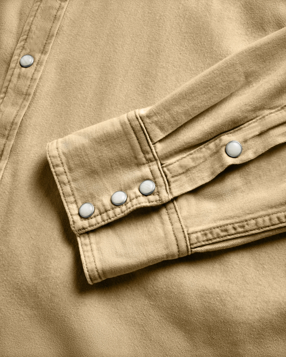 Herren Jeanshemd mit Perldruckknöpfen