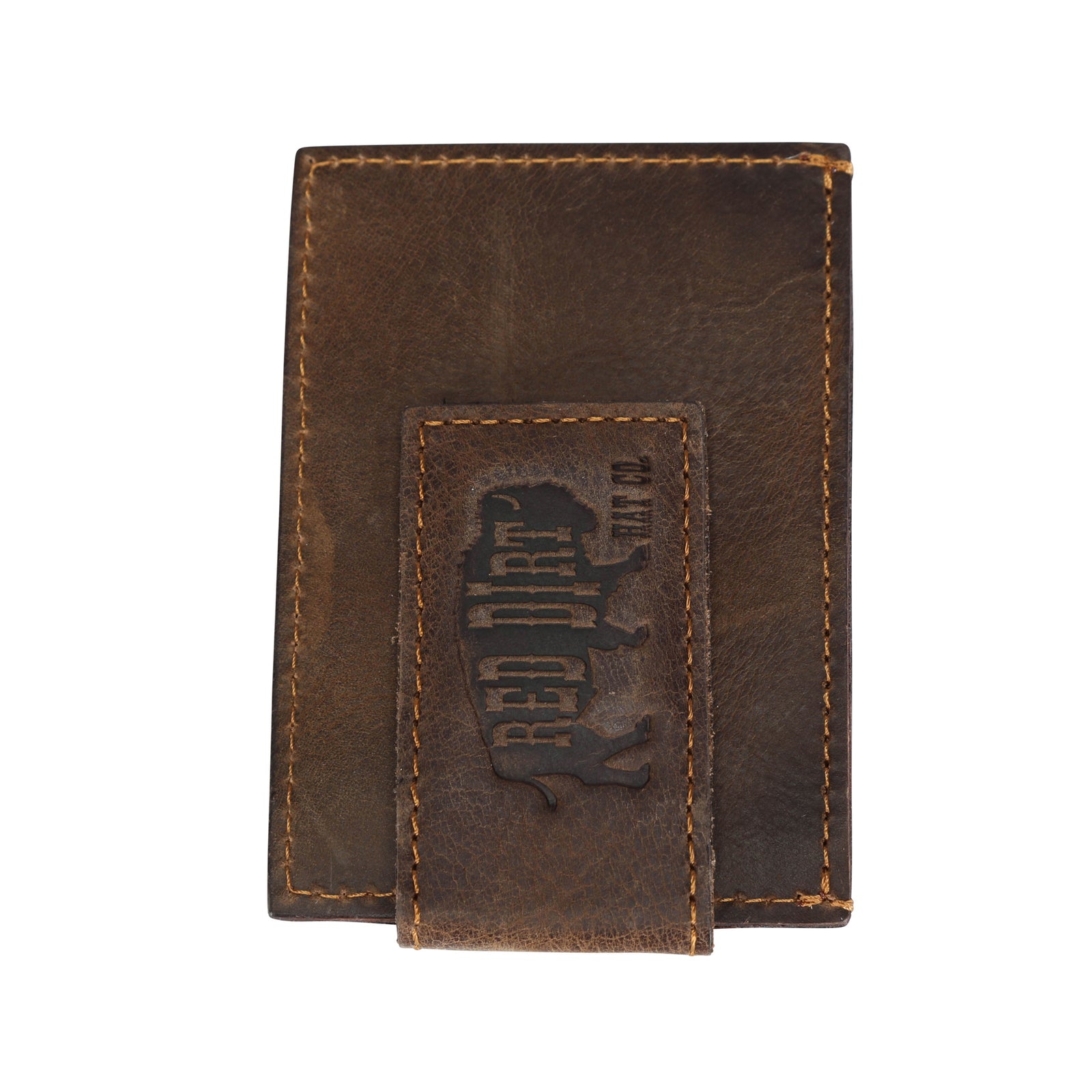 Red Dirt Hat Co Men’s Card Case with Magnetic Clip w/Bison Concho