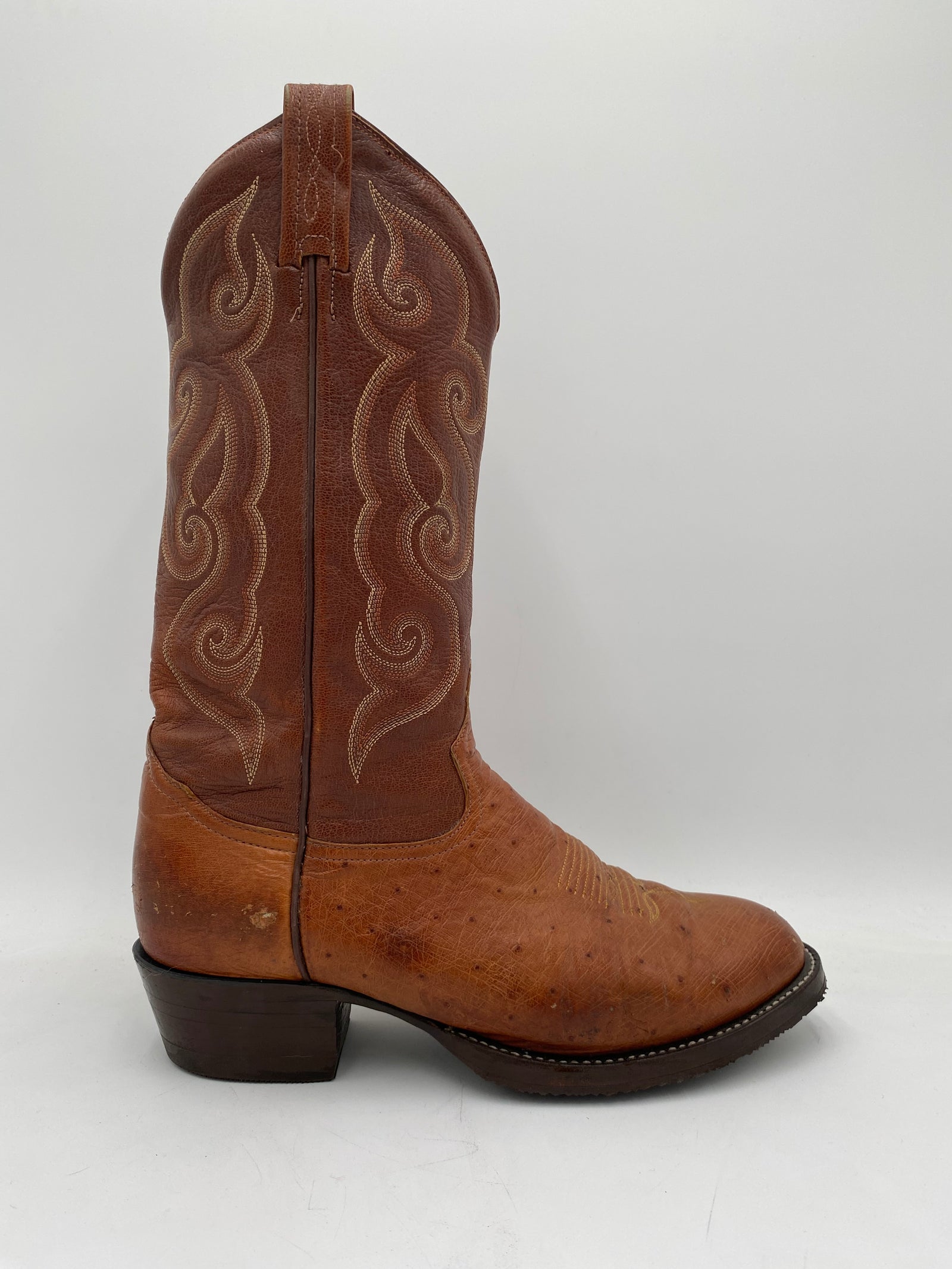 Tony Lama Smooth Ostrich 9D