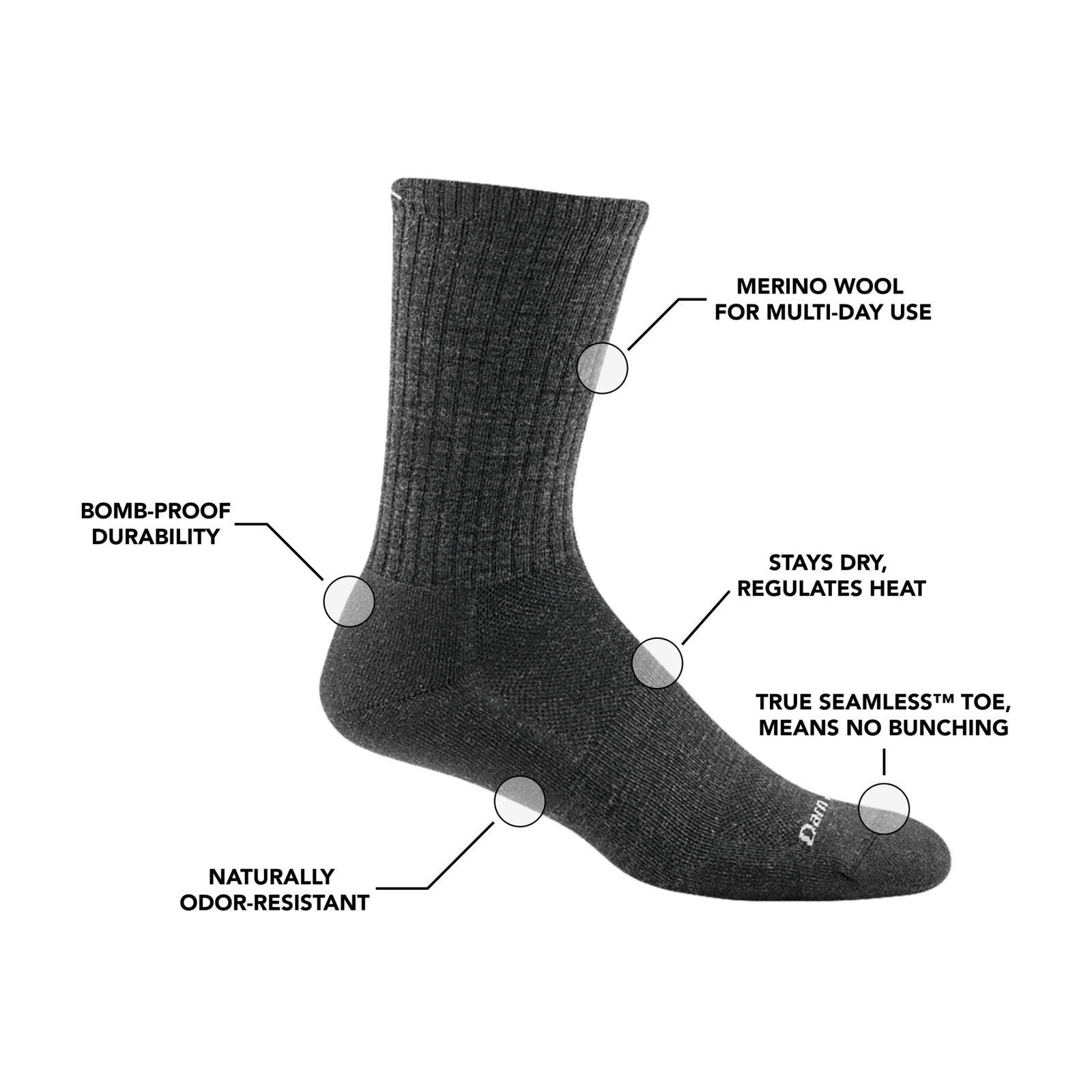 Herren The Standard Crew Leichte Lifestyle-Socke