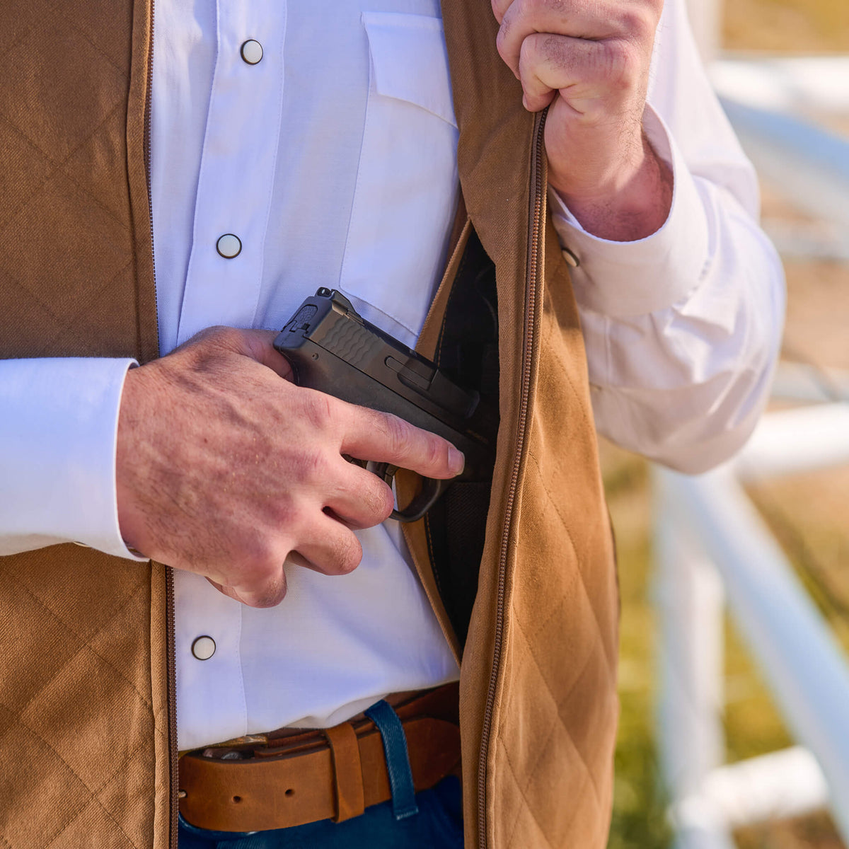Kennesaw Concealed Carry Weste aus gesteppter Wolle