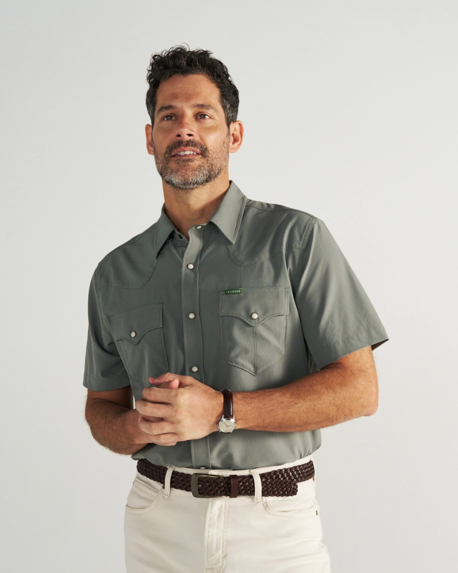 Men's Performance Western Short Sleeve Pearl Snap - Carter's Boots