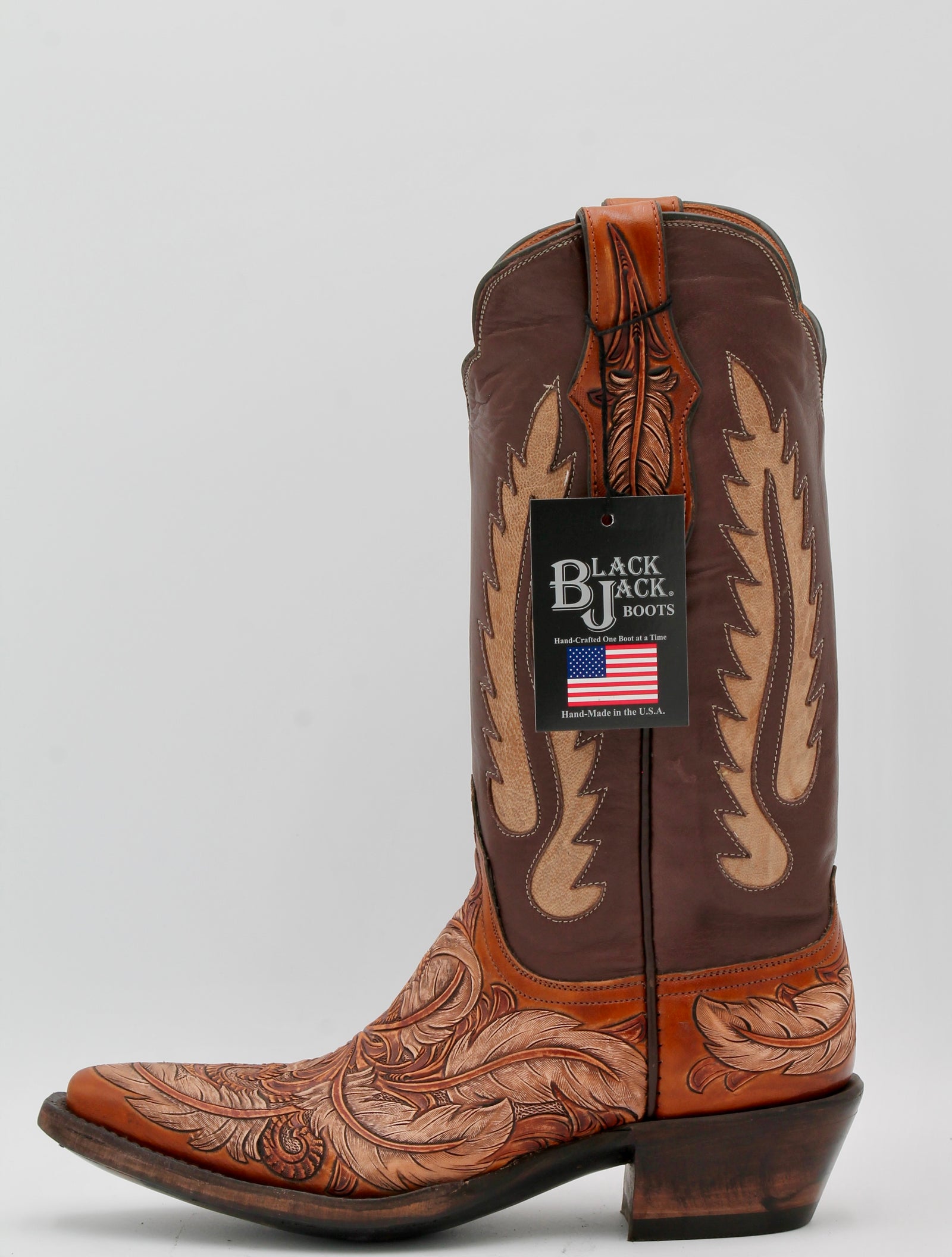 Black Jack Hand Tooled Feathers