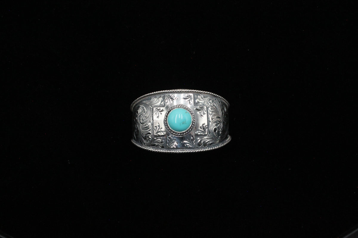 Turquoise Engraved Bracelet