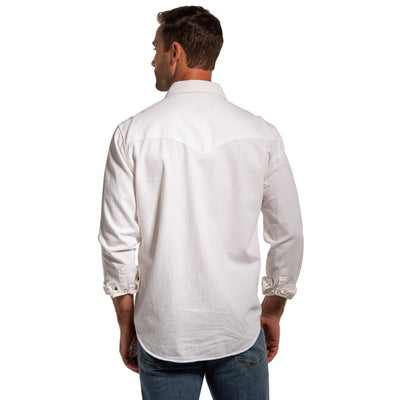 BISLEY SIGNATURE BLEND WESTERN SHIRT - SALT