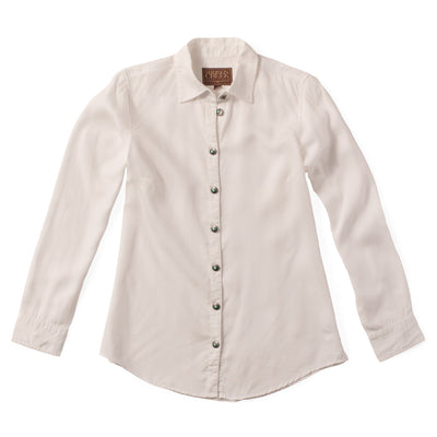 CLAIRE SIGNATURE BLEND SOLID SHIRT - WHITE