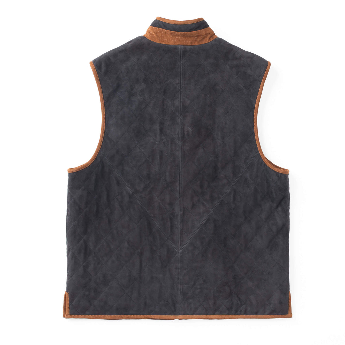 RIDGELAND QUILTED GOAT SUEDE LEATHER VEST