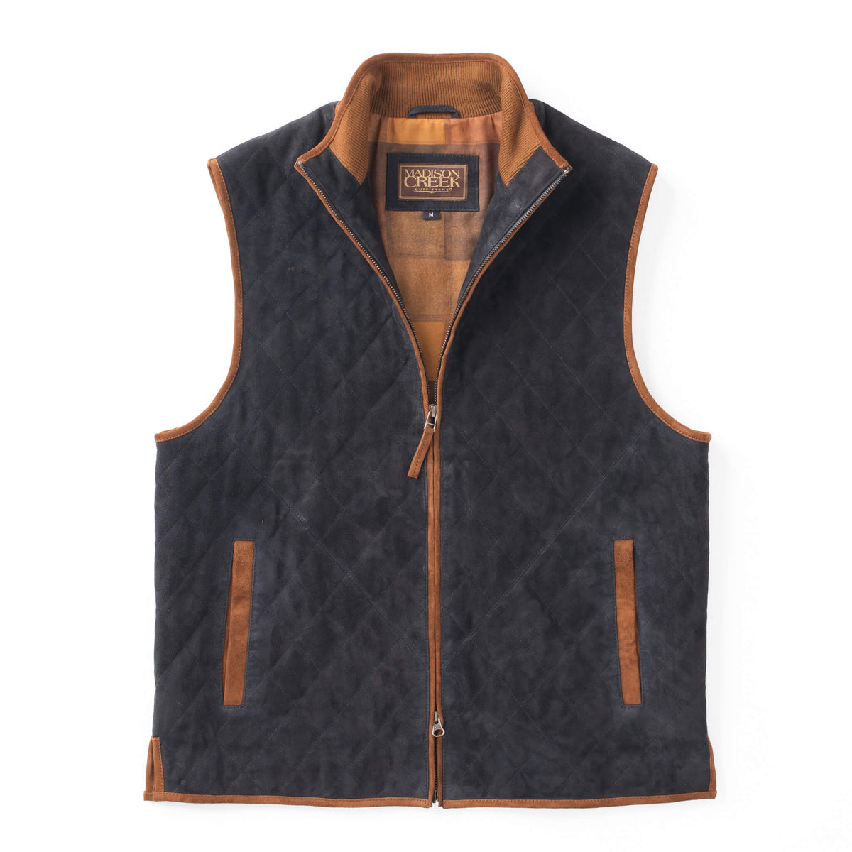 RIDGELAND QUILTED GOAT SUEDE LEATHER VEST