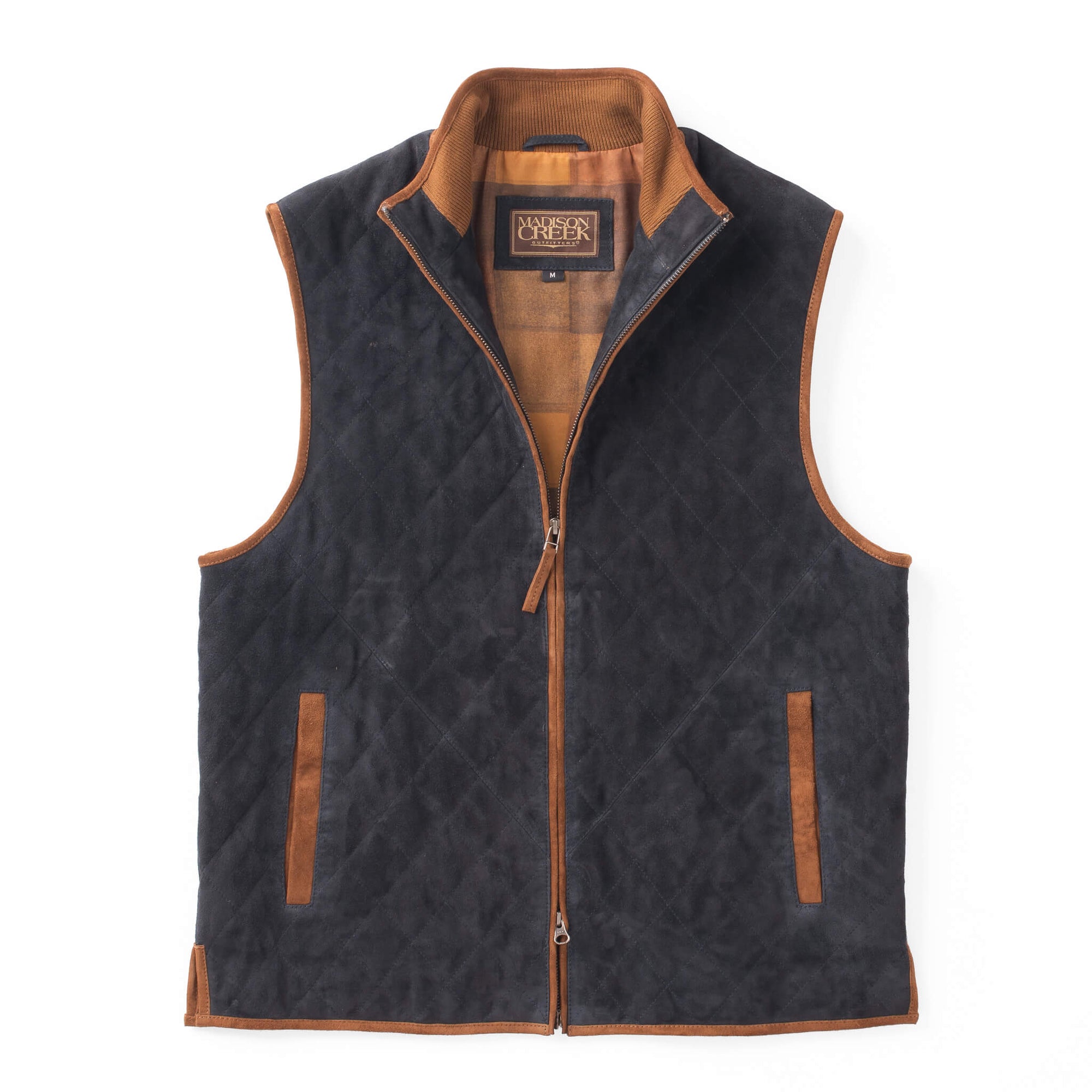 Ridgeland Diamond Quilted Lightweight Goat Suede Leather Vest