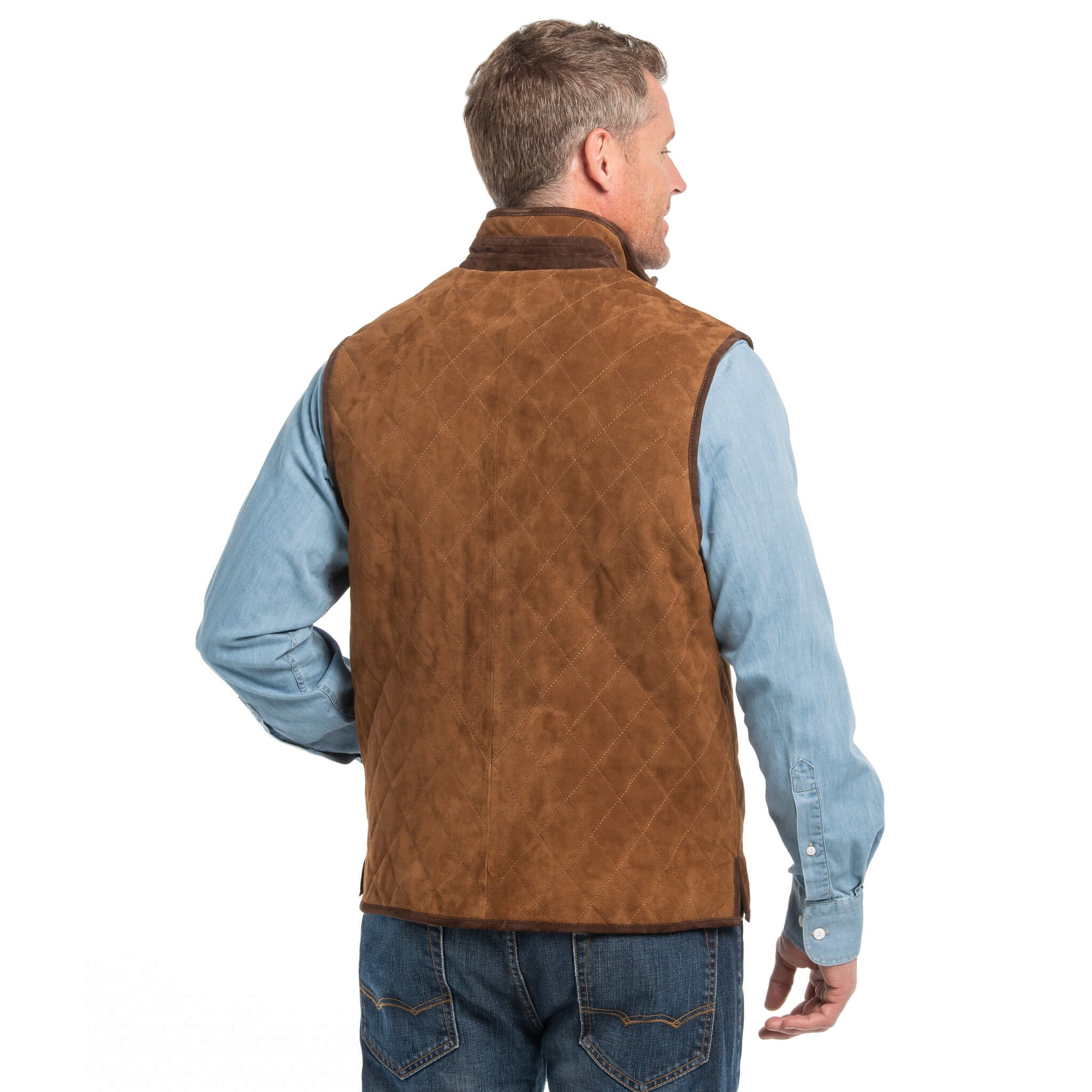 Heren Smart Echt Suède Lederen Gilet Vest Biker Fashion Vest, Zwart, M Heren Smart Echt Suède Lederen Gilet Vest Biker Fashion Vest, Zwart, M