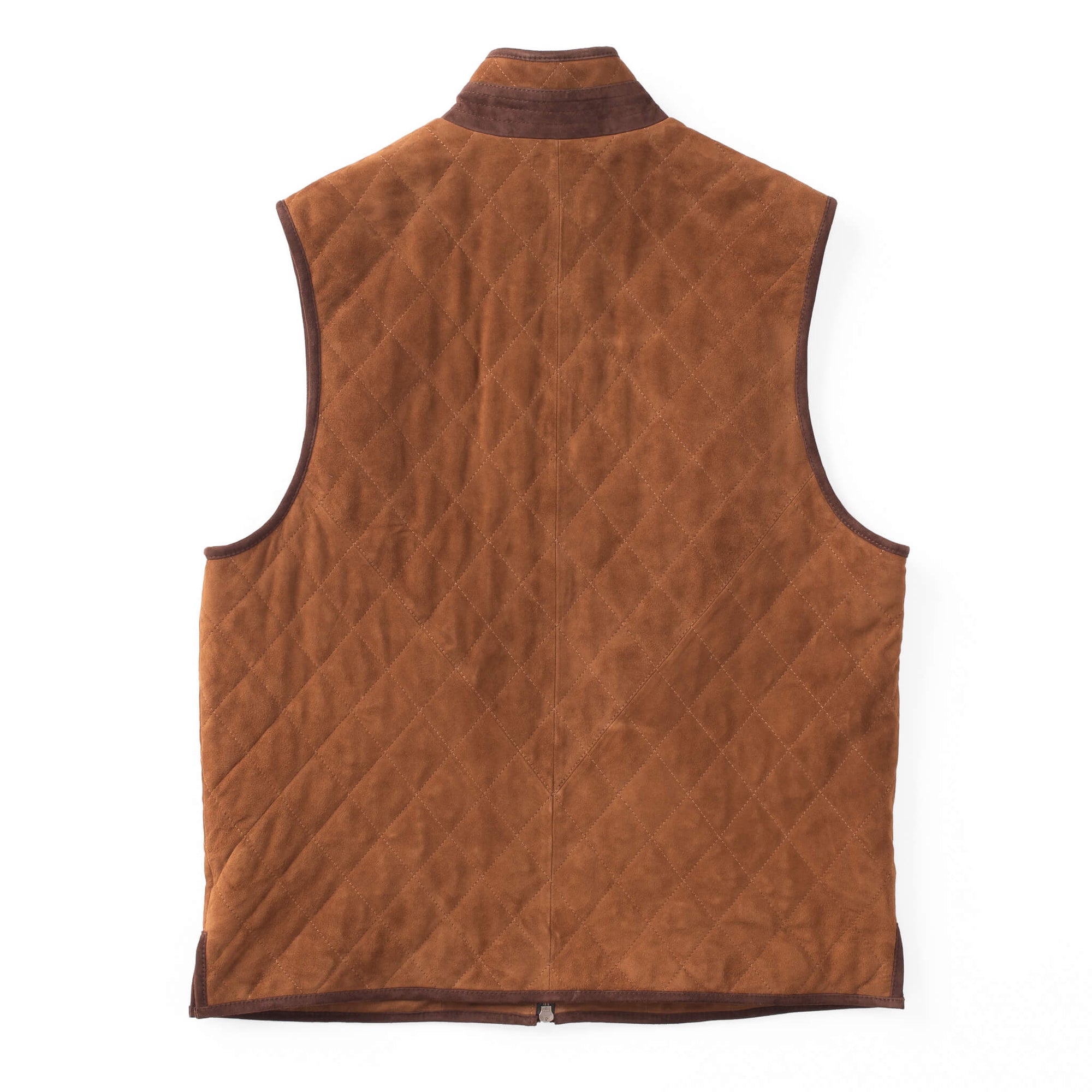 Ridgeland Diamond Quilted Lightweight Goat Suede Leather Vest