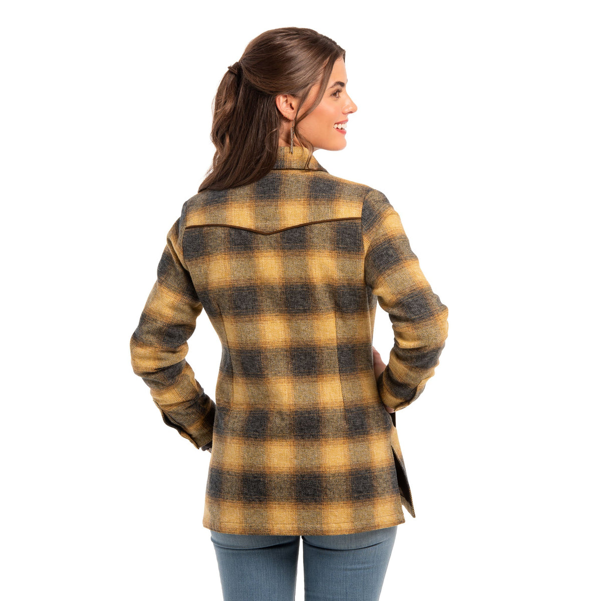 Katie Ombre Plaid Cotton Jacket
