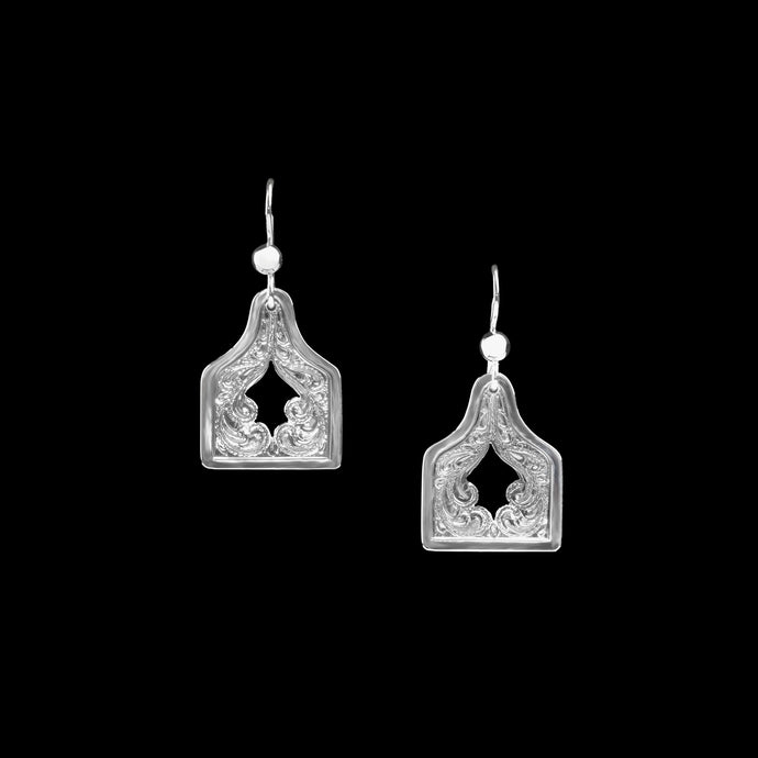 Engraved Silhouette Earrings