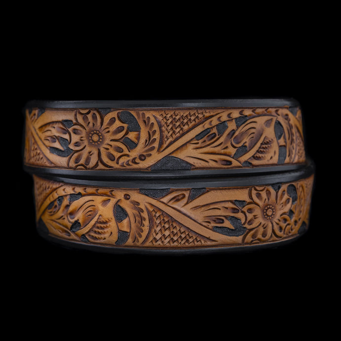 Two Tone Black Russet Floral