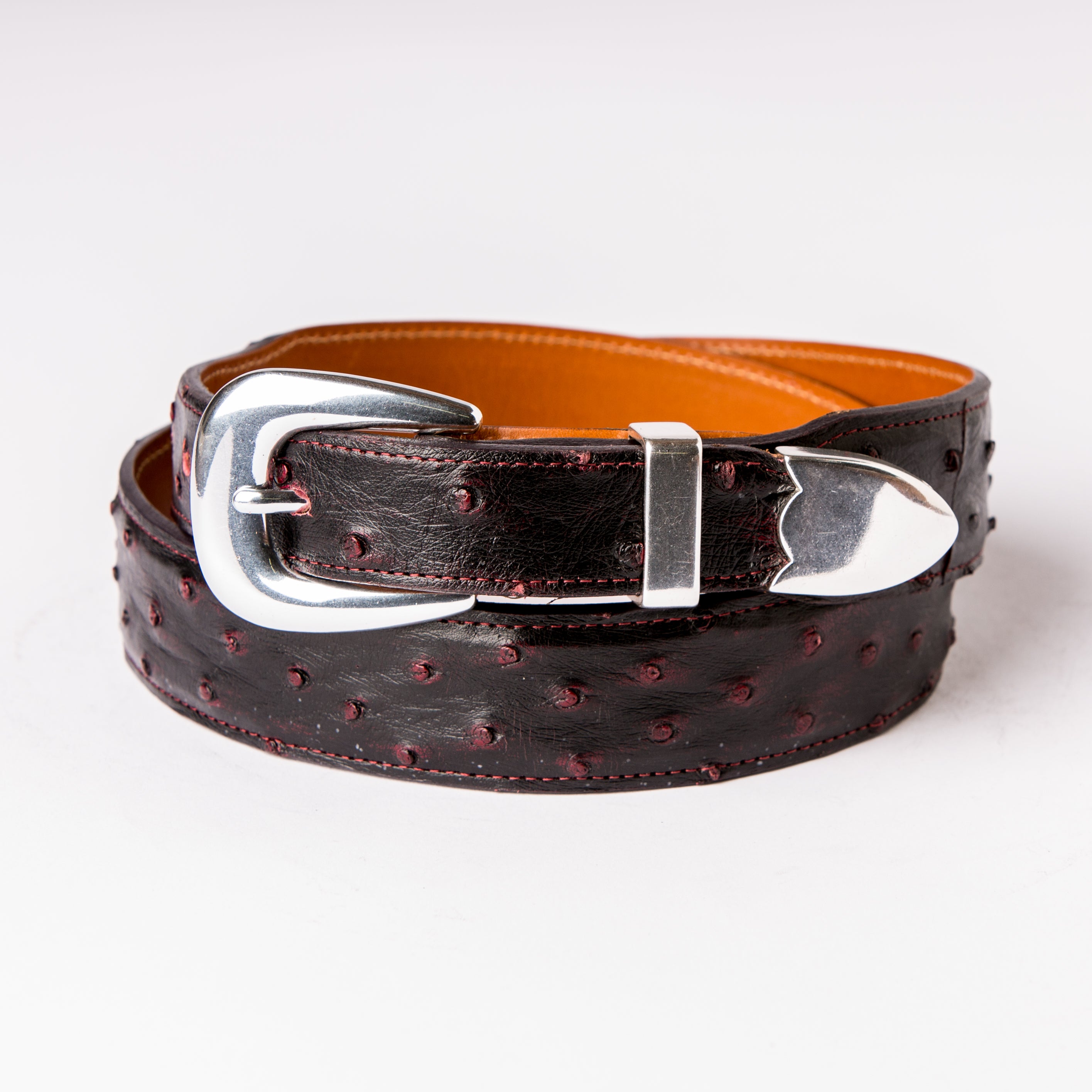 【激安セール】 Full Neckdown 1.25”-1” Nogales Quill Carter's - Belt Ostrich 小物